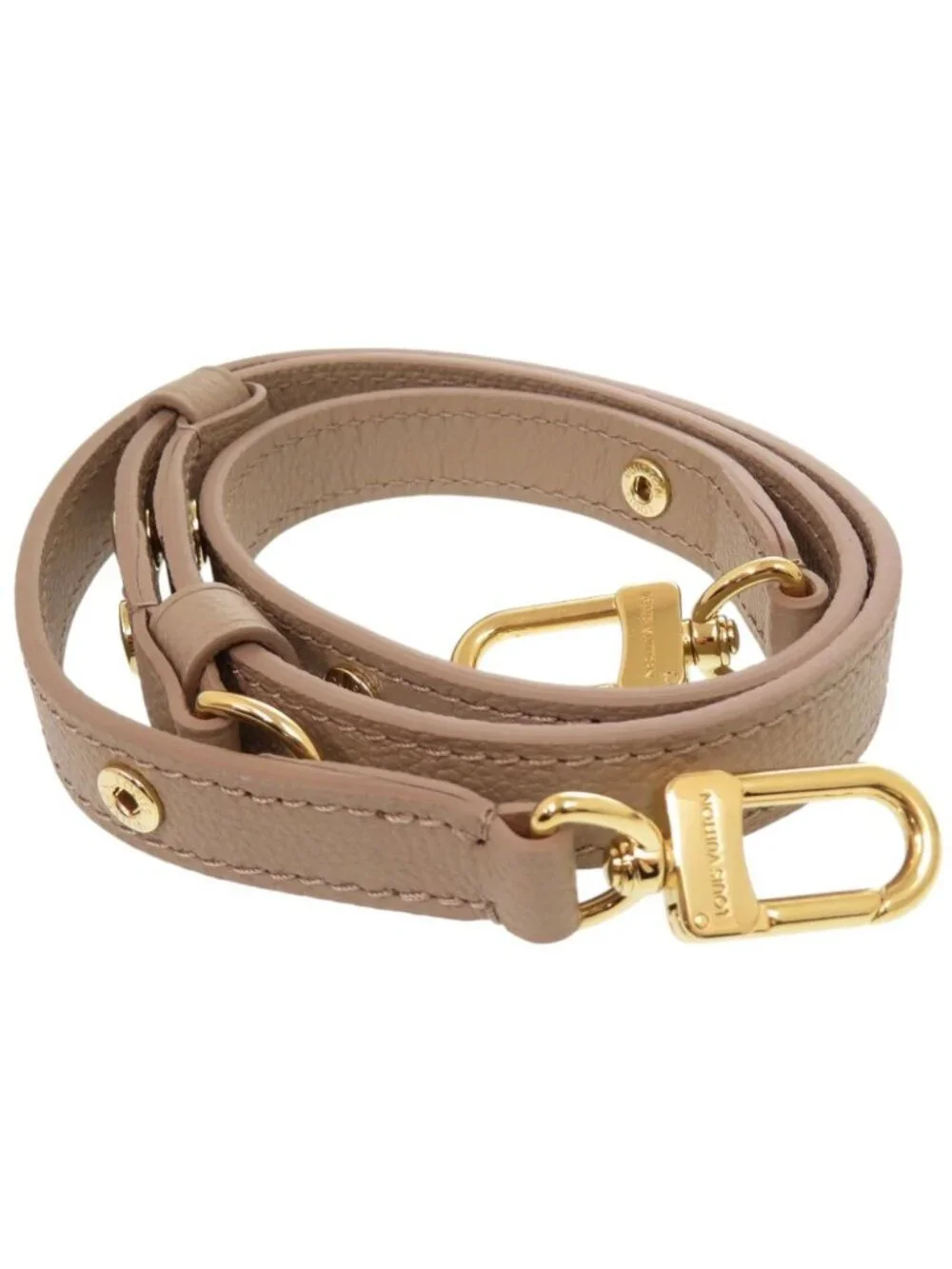 Louis Vuitton Shoulder Strap Leather Beige